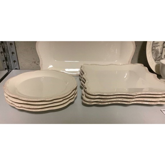 Four Place Settings of Pierre Deux Dinnerware Handcrafted Earthenware 22 Pieces - Picture 2 of 6